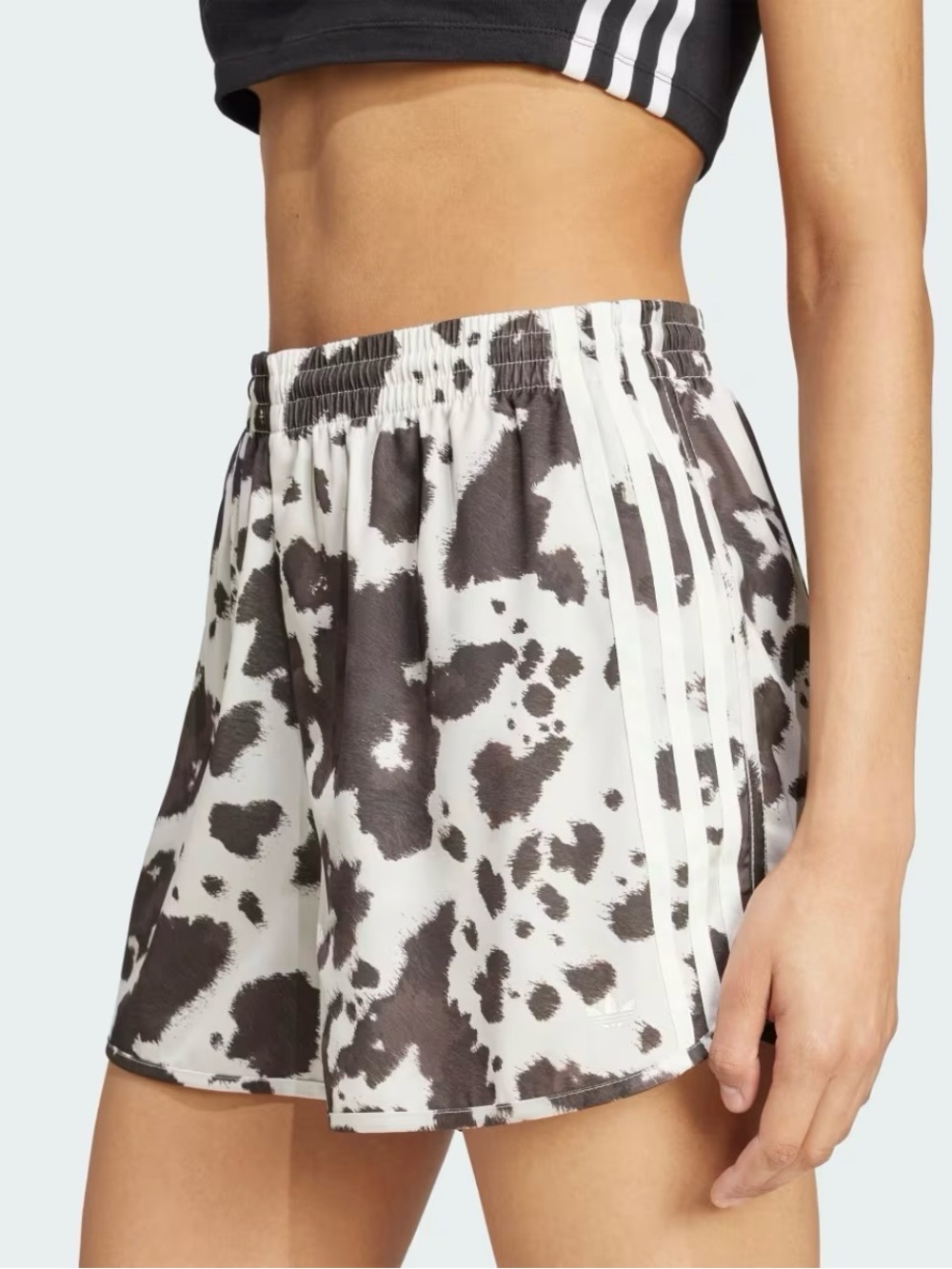 NWT Adidas Brown and Off White Cowprint Athletic Shorts